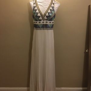 White sequin prom dress